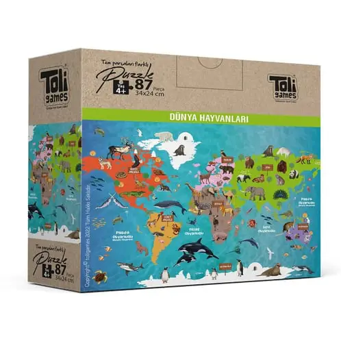 Dünya Hayvanları - 87 Parça Puzzle