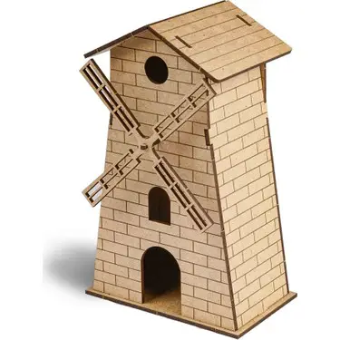Ahşap Maket Değirmen Demonte