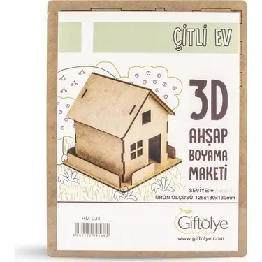 Ahşap Maket Çitli Ev Demonte