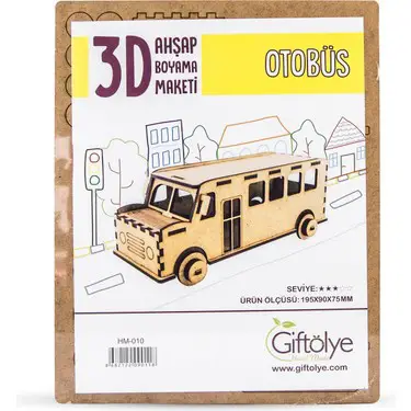 Ahşap Maket Otobüs Demonte