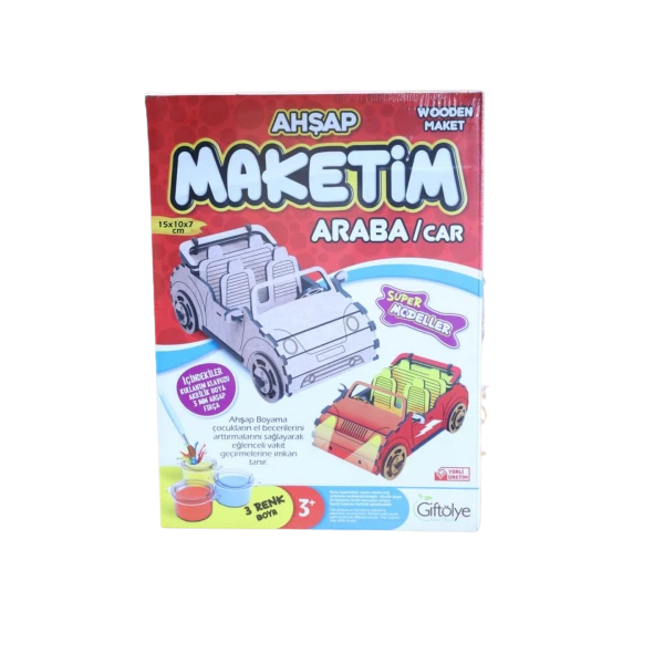 Büyük Araba Maketi Boyalı Set