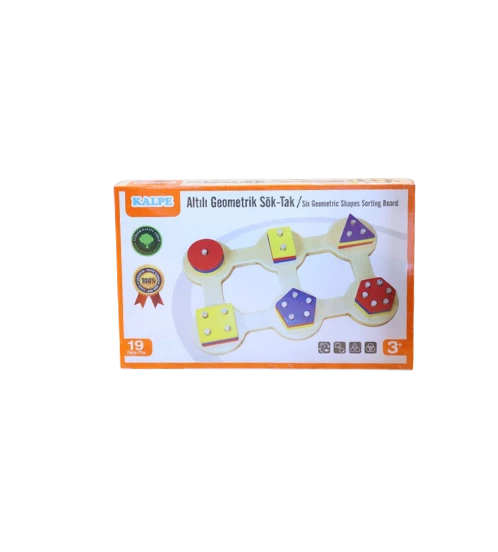 Ahşap Sök-Tak Geometrik Set