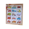 Ahşap Eşleme -Karıştır Kartları Taşıtlar