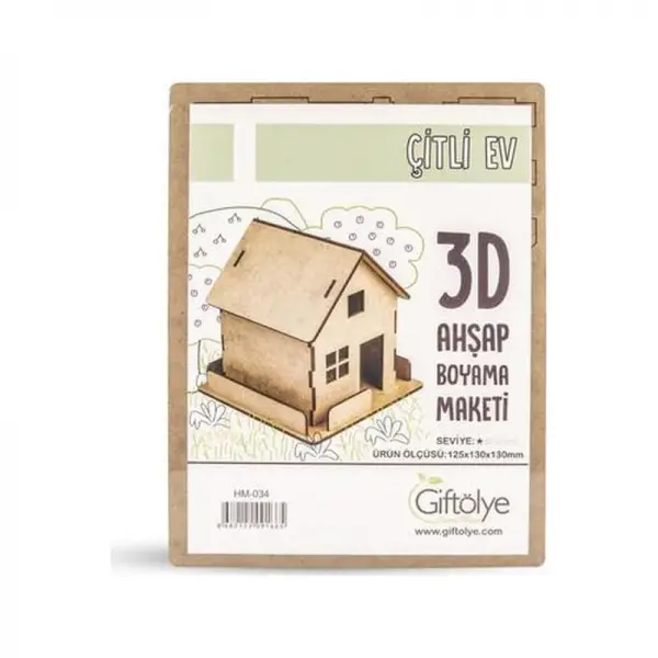 Ahşap Maket Çitli Ev Demonte