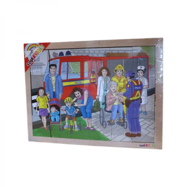 Ahşap Puzzle 24 Prç Bize Yardım Edenler