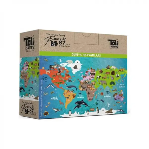Dünya Hayvanları - 87 Parça Puzzle