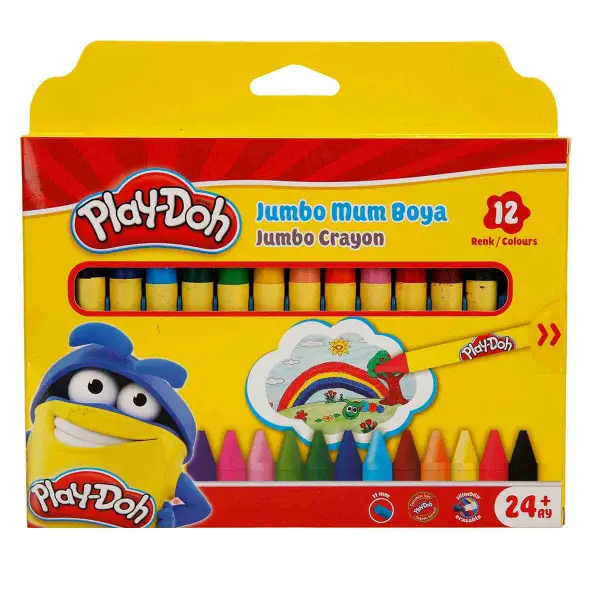 Play-Doh Crayon Extra Jumbo 12 Renk Mum Boya