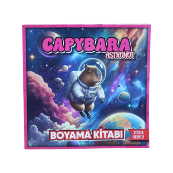 Lilamor Boyama Kitabı Capybara Astronot 22x22