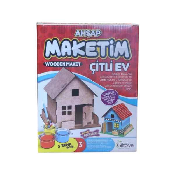 Maket Çitli Ev Kutulu Küçük