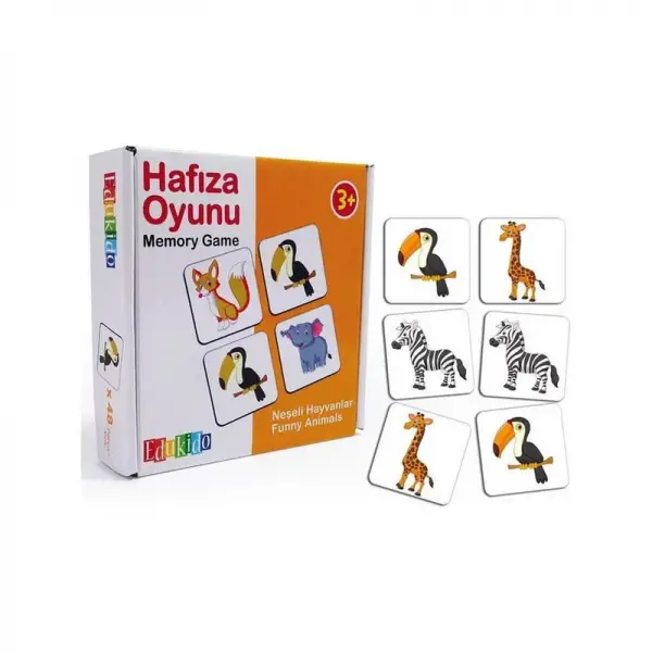 Memory Hafıza Kartları Eğlenceli Hayvanlar