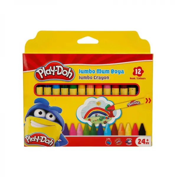 Play-Doh Crayon Extra Jumbo 12 Renk Mum Boya